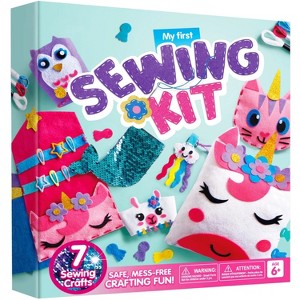 Joyfy 7 Sewing Projects Felt Sewing Kit for Kids, Arts and Crafts of Magical Unicorn Pillow and Enchanting Mermaid Card Holder, Gift for Girls age 6+ - 1 of 4