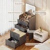 Vlsrka 3-in-1 Vanity Desk with Flip Top Mirror and Lights - 2 of 3