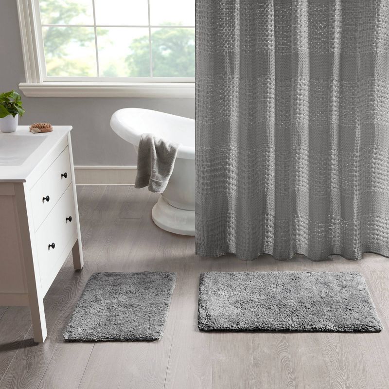 2pk Ritzy Cotton Solid Tufted Bath Rug Set, 2 of 8