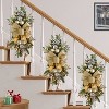 Puleo 28" Pre-Lit Adorned Artificial Banister Swag with 70 Warm White Lights - 4 of 4