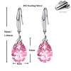Paaaawaters 925 Sterling Silver 9x13mm Pear Shape Cubic Zirconia Drop Earrings for Women - 4 of 4