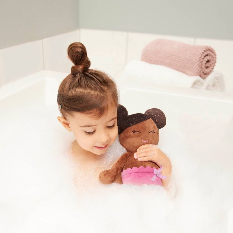 LullaBaby Bath Plush Doll for Real Water Play - Dark-Brown Hair, 3 of 7