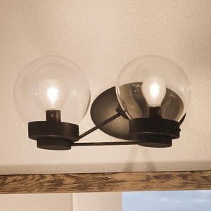 Urban Ambiance Luxury Contemporary Bathroom Vanity Light,  6.5"H x 14.125"W,  Midnight Black Finish, UHP2706 - 1 of 4