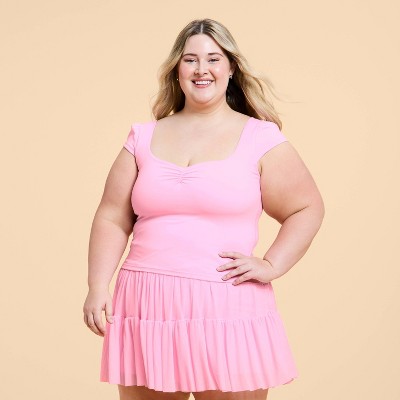 Blogilates Women's Sweetheart Cropped Short Sleeve Shirt