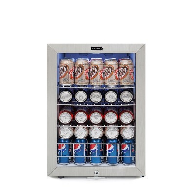 Whynter BR-091WS 90 Can Freestanding Beverage Refrigerator cooler With Lock Stainless Steel