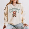 Simply Sage Market Women's Lightweight Garment Dyed Graphic Sweatshirt Cozy Bear - 2 of 4