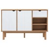vidaXL Sideboard OTTA Brown and White 44.9 in.x16.9 in.x28.9 in. Solid Wood Pine - 3 of 4