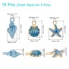 Unique Bargains Gold Plated Sea Shells Charm for Jewelry Making 15 Pcs - 2 of 4