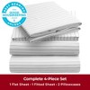 Mellanni 1800 Bed Sheets Queen Pin Stripe Gray - 2 of 3
