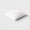 Textural Solid Square Throw Pillow Ivory - Threshold™: Cotton Weave, Indoor Decorative Cushion, No Closure - 3 of 4