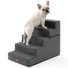 5-Tier Widened Support Pet Stairs, Non-Slip Foldable Dog Steps for Bed & Couch with Removable Cover - 2 of 4