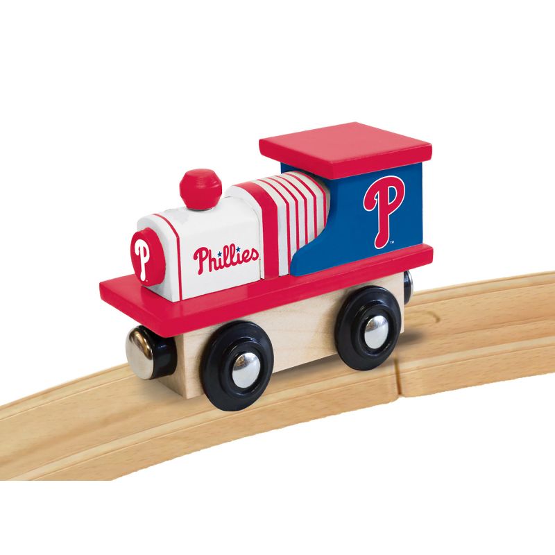 MasterPieces Officially Licensed MLB Philadelphia Phillies Wooden Toy Train Engine For Kids, 5 of 6