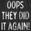 Youth Funny T Shirts Oops They Did It Again Sarcastic Announcement Graphic Novelty Tee For Young Kids - Crazy Dog Youth T Shirt with Fun Design - 2 of 4