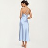 Anna-Kaci Lounge Women's Strapless Midi Slip Dress with Floral Appliqué Halter Detail and Sleek Smooth Silhouette - 4 of 4