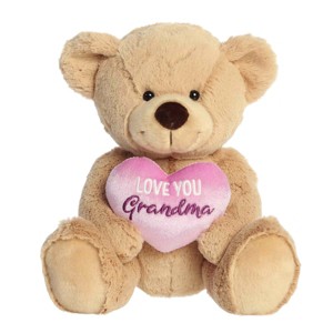 Aurora Medium Mother's Day Heart Bears Special Occasions Stuffed Animal "Love You Grandma" 9.5" - 1 of 4