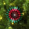 Christmas Foil Flower Ornament Green Ornament - Wondershop™ - 2 of 3