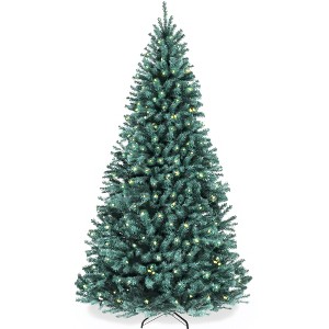 Best Choice Products Premium Pre-Lit Artificial Spruce Christmas Tree w/ Dense Branches, Easy Assembly, Metal Hinges & Foldable Base - 1 of 4