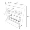 FONTOI Shoe Rack with 2 Flip Drawers, Hidden Shoe Rack Storage Organizer for Doorway Hallway Closet, Red, 10"*43"*32" - 3 of 4