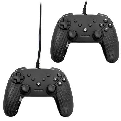 2 Pack Gamefitz Wired Controller for the Nintendo Switch in Black