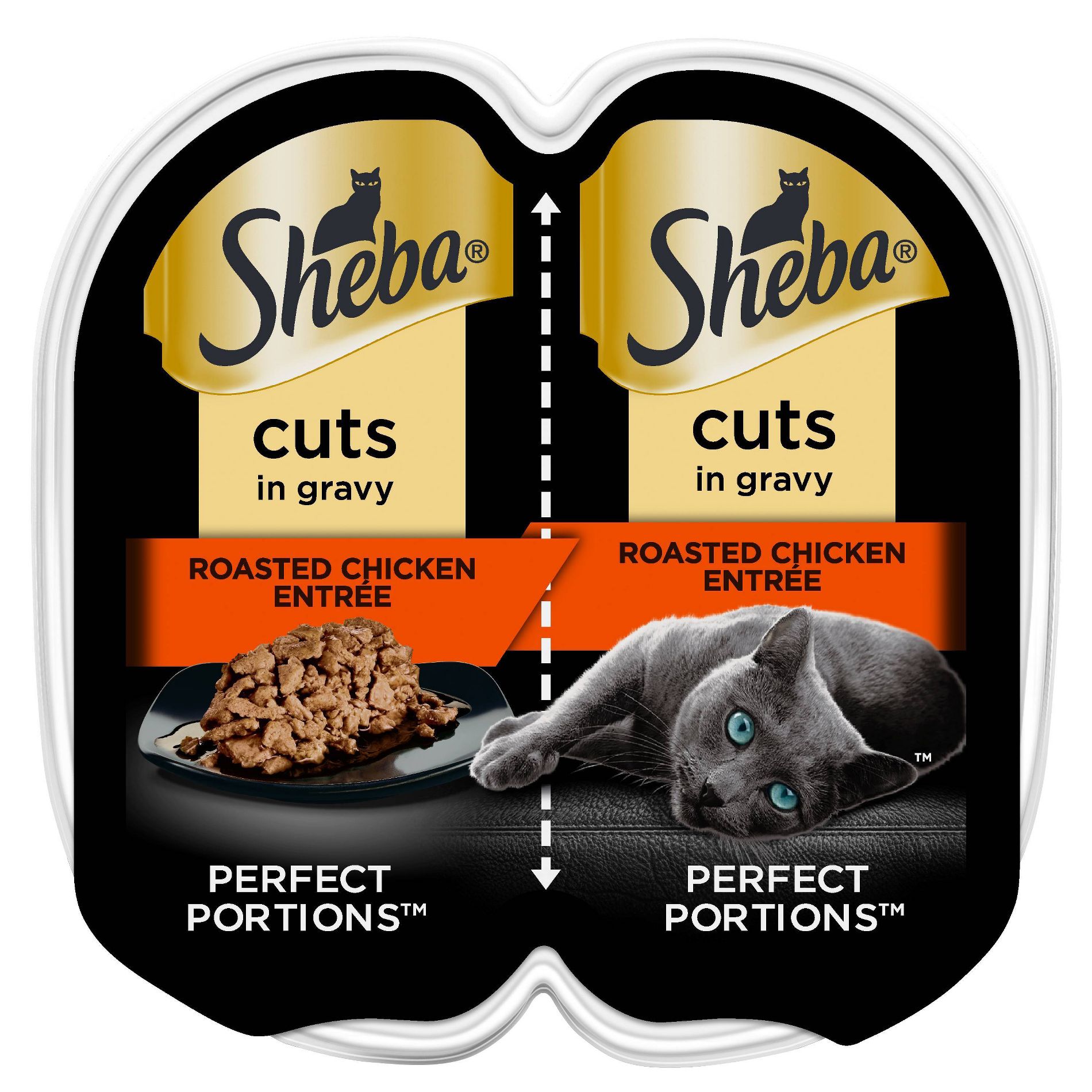 Sheba Perfect Portions Cuts in Gravy Roasted Chicken Flavor Wet Cat Food - 2.64oz
