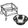 YML 5-Inch Wrought Iron Stand with Single Stainless Steel Feeder Bowl - 3 of 4