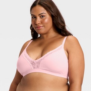 Women's Modal Blend Unlined Triangle Bralette with Lace - Auden™ - 1 of 3