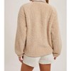 Women's Button Down Fleece faux-shearling Jacket - BluIvy - 3 of 4