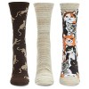 Memoi Cats Montage Bamboo Blend Crew 3 Pair Pack Black 9-11 - 2 of 4