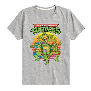 Boys' - Teenage Mutant Ninja Turtles - Retro Sunset Short Sleeve Graphic T-Shirt - 1 of 4