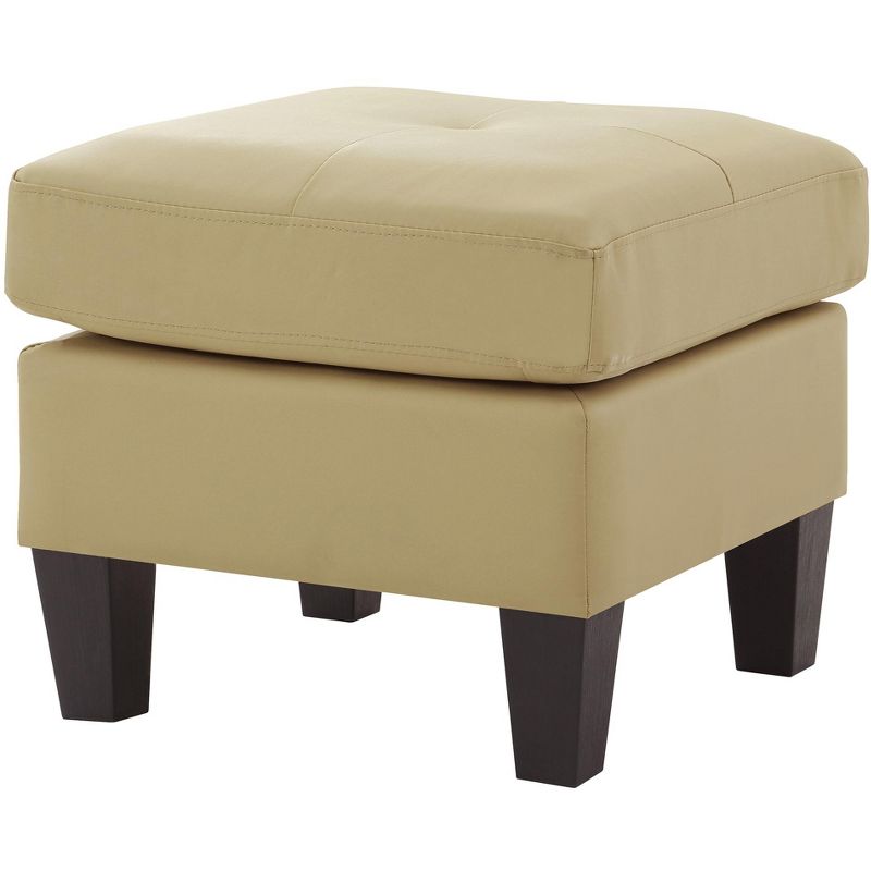 Passion Furniture Newbury Faux Leather Upholstered Ottoman, 1 of 4
