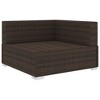 VidaXL Sectional Corner Chair with Cushions Poly Rattan Brown - 2 of 4