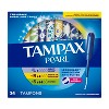 Tampax Pearl Tampons Trio Pack with Plastic Applicator and LeakGuard Braid - Light/Regular/Super Absorbency - Unscented - 2 of 4