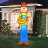 Occasions Airflowz Inflatable Harvest Scarecrow Holding Pumpkin, 2 ft Tall, Multicolored - 2 of 2