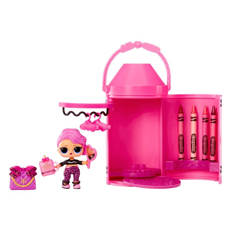L.O.L. Surprise! Loves CRAYOLA Color Me Studio- with Collectible Doll, Over 30 Surprises, Paper Dresses, Crayon Dolls, 3 of 10