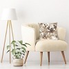 Kate Aurora Adelaide Floral Satin 18" X 18" Filled Accent Throw Pillow - 2 of 3