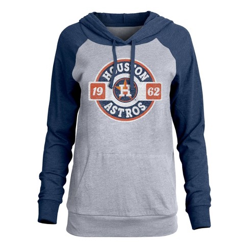 Mlb Houston Astros Women's Lightweight Bi-blend Hooded T-shirt : Target