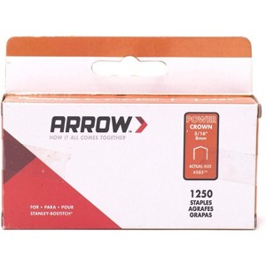 Arrow 584 Heavy Duty Staples for Bostitch/Stanley, 1/4Inches x 3/8Inches, 1250ct - 1 of 1