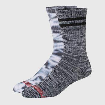 Hanes Originals Premium Men's Crew Socks 2pk - White/Black 6-12