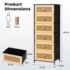 Pellebant Vertical Dresser for Bedroom 6 drawer Storage Tower Steel Frame Wood Top Easy Pull Non-woven Fabrics Drawer - 2 of 4