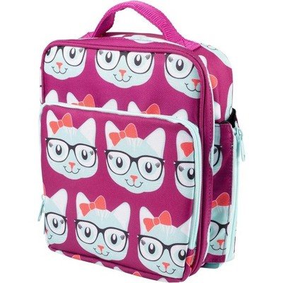 Bentology Insulated Lunch Box w Snack Pocket & Water Bottle Holder - Boys or Kids Lunchbox Tote Keeps Food Hotter or Colder Longer - Reusable Bag Fits