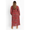 Women's Plus Size Aurelia Print Dress - scarlet | CITY CHIC - 3 of 4
