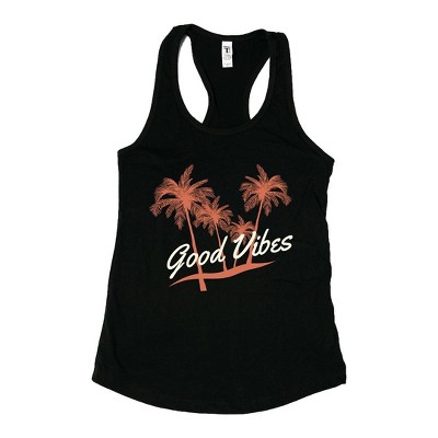 Simply Sage Market Women's Good Vibes Palm Trees Racerback Tank