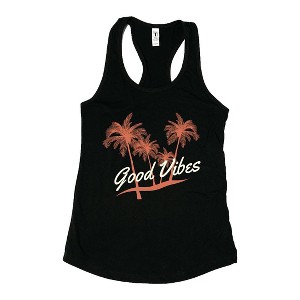 Simply Sage Market Women's Good Vibes Palm Trees Racerback Tank - 1 of 4