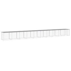 vidaXL Chicken Cage Light grey Galvanized steel Large Animal House - 1 of 4