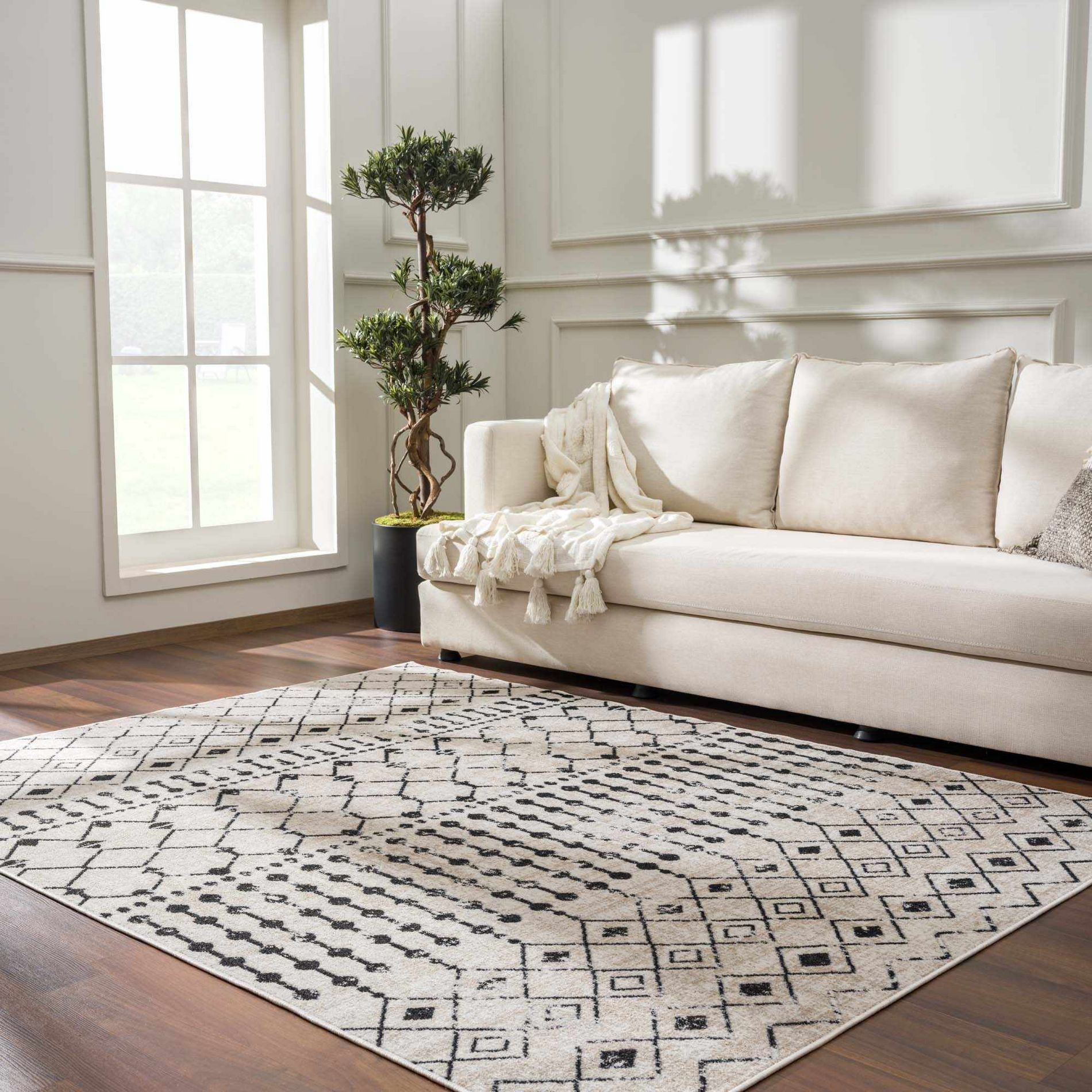 Hauteloom Rectangle Area Rug   Black