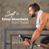 SereneLife 100% Cotton Light White Bath Towel - 4 of 4