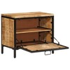 vidaXL Shoe Cabinet 23.6"x13.8"x20.9" Solid Rough Wood Mango - 2 of 4