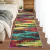 Runner Rug 2x6 Machine Washable Kitchen Rug, Low Pile Modern Bedside Rug, Non Slip Soft Floor Carpet, Foldable Abstract Rug for Entryway, Bathroom - 2 of 4