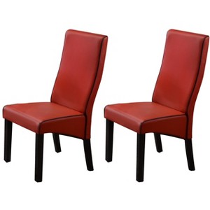Kings Brand Furniture Pentam Faux Leather Upholstery Kitchen Dinette Dining Room Side Chairs, Set of 2 - 1 of 4