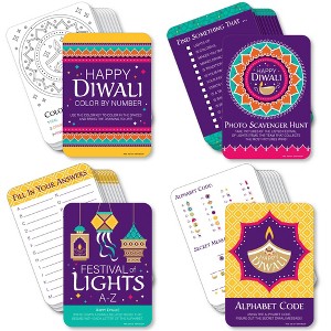Big Dot of Happiness Happy Diwali - 4 Festival of Lights Party Games - 10 Cards Each - Gamerific Bundle - 1 of 4